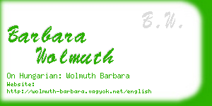 barbara wolmuth business card